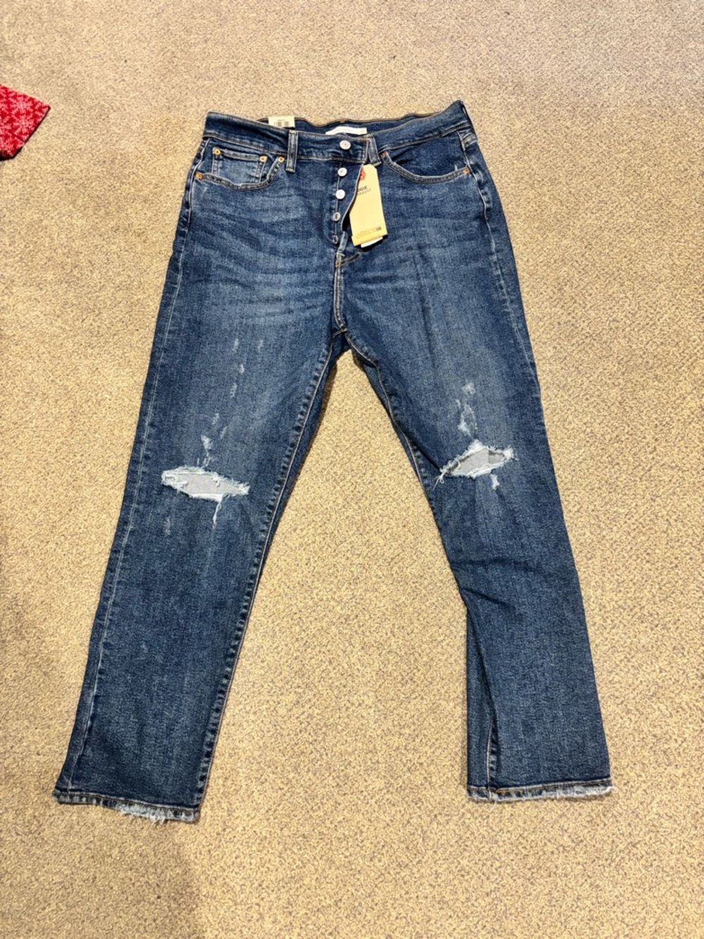 Levi's Wedgie Straight Dark Blue Denim Jeans
